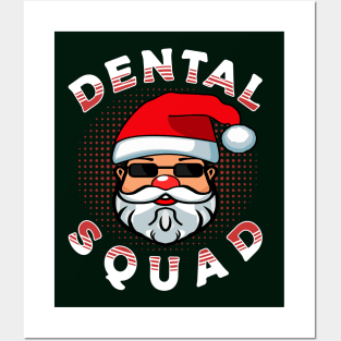 Christmas Dental Squad Santa Claus Posters and Art